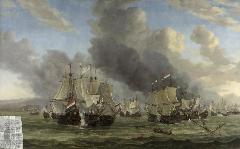 Nooms, Reinier -- De zeeslag bij Livorno, 14 maart 1653, 1653-1668