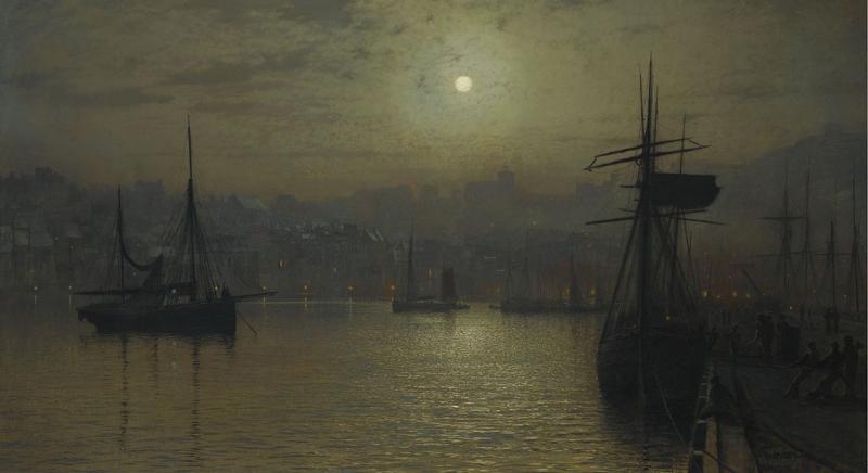 Old Scarborough, Full Moon, High Water, 1879