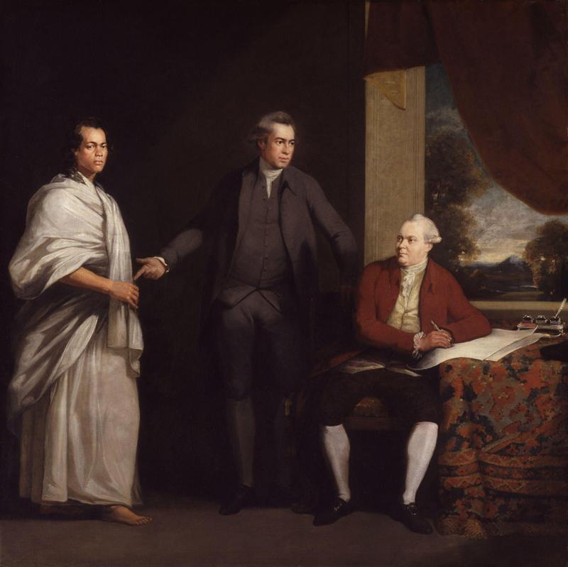 Omai (Mai) (Mai), Sir Joseph Banks and Daniel Charles Solander by William Parry