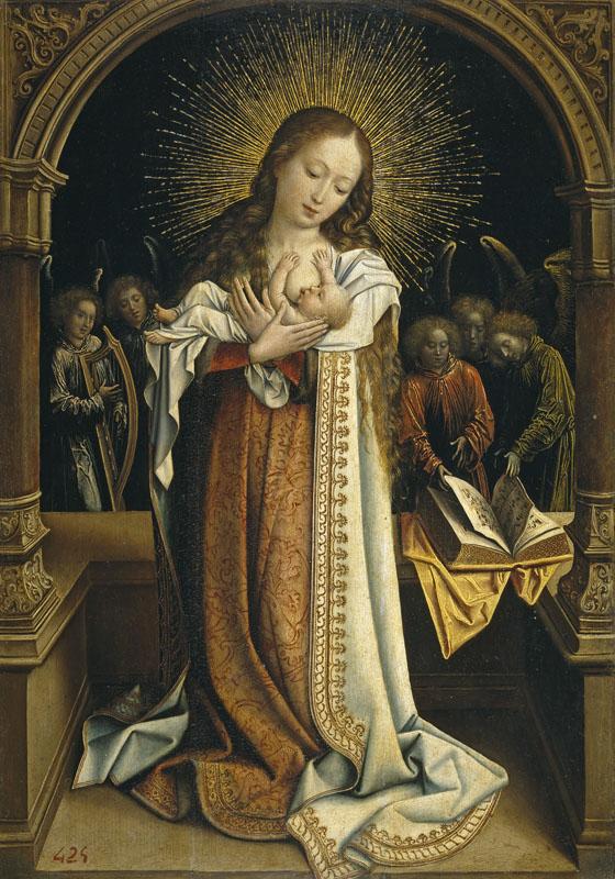 Orley, Bernard van-La Virgen de la Leche-54 cm x 30 cm