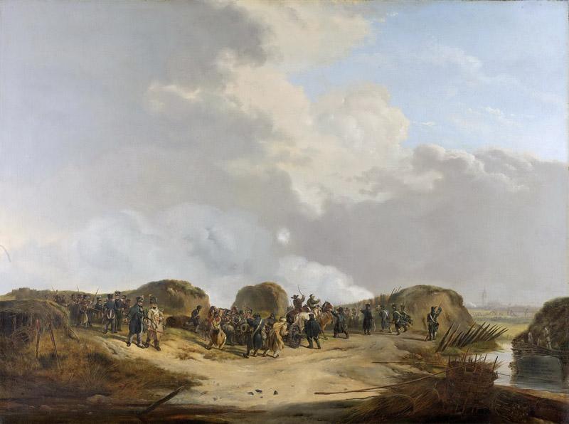Os, Pieter Gerardus van -- De halve maan voor Naarden bij het beleg, april 1814