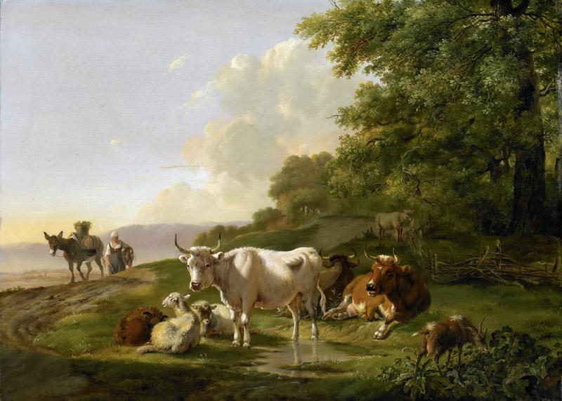 Os, Pieter Gerardus van -- Landschap met vee, 1806