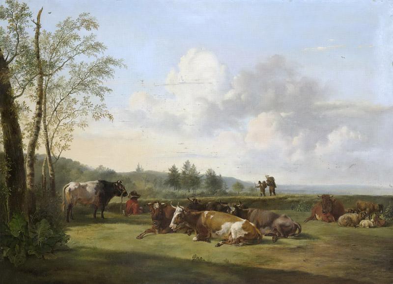 Os, Pieter Gerardus van -- Landschap met vee, 1816