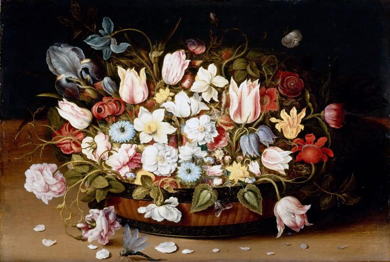 Osias Beert the Elder -- Basket of Flowers