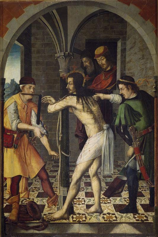 Osona, Francisco de Osona, Rodrigo de-La Flagelacion-128 cm x 84 cm