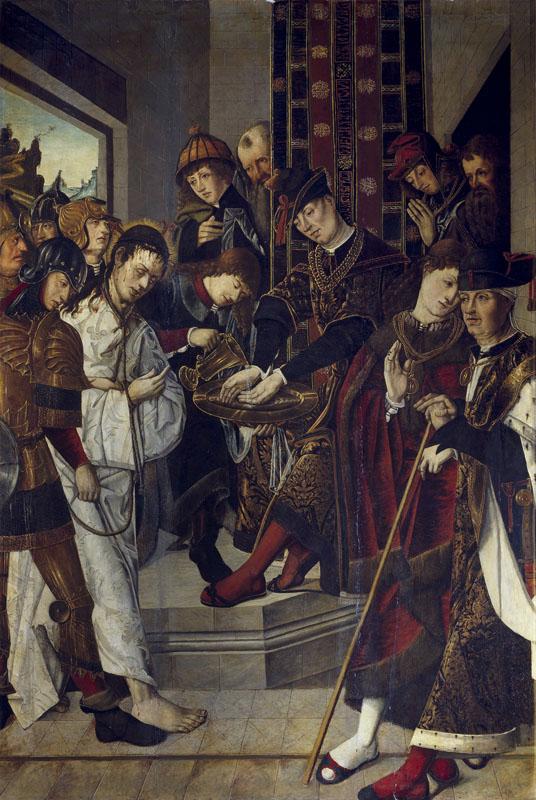 Osona, Francisco de Osona, Rodrigo de-Pilatos lavandose las manos-126 cm x 84 cm