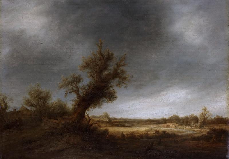 Ostade, Adriaen van -- Landschap met oude eik, 1640-1650