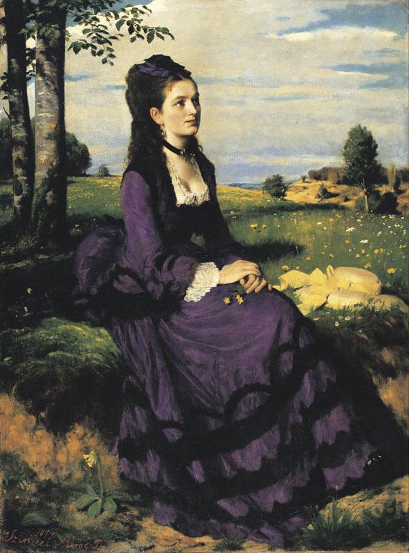 Pal Szinyei Merse (1845-1920)-Lady in Violet