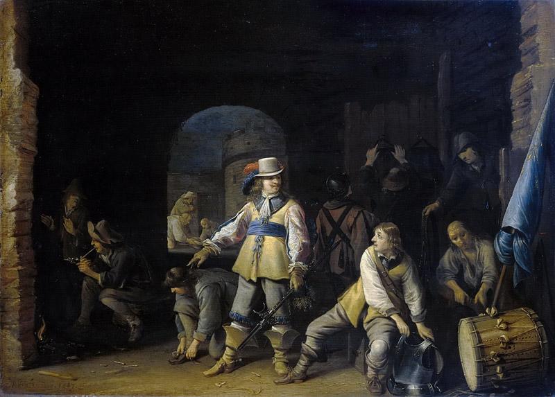 Palamedesz., Anthonie -- Wachtlokaal met soldaten, 1647