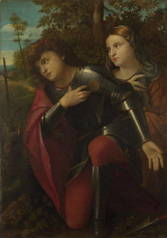 Palma Vecchio - Saint George and a Female Saint