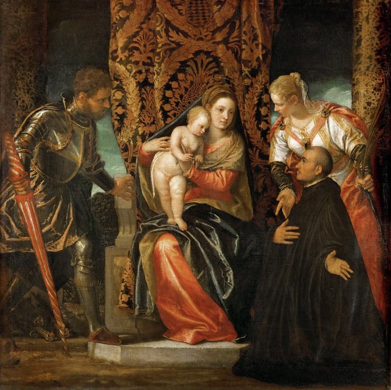 Paolo Veronese -- Saint Mary and Jesus between Saint Geore and Saint Justine