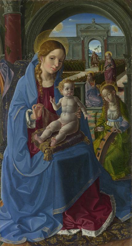 Paolo da San Leocadio - The Virgin and Child with Saints
