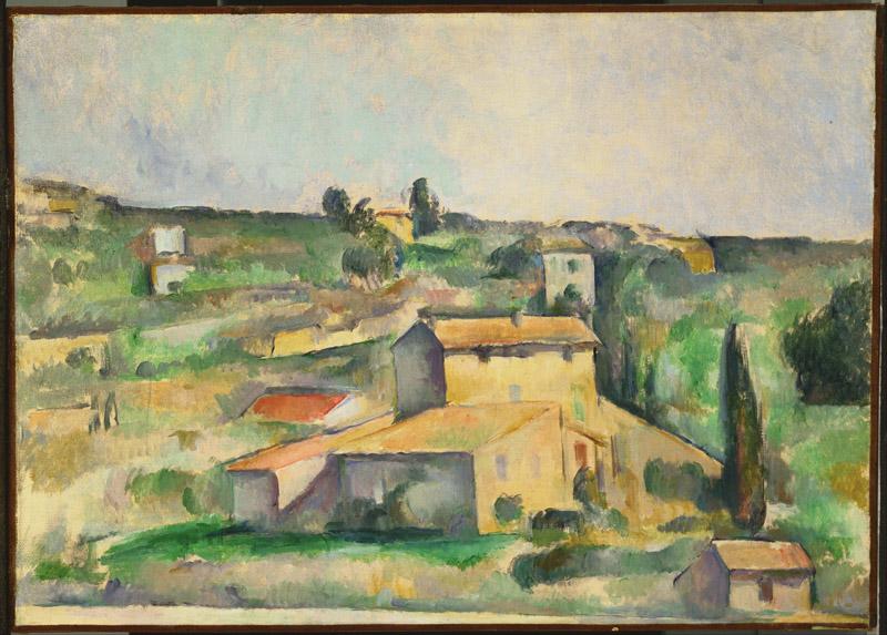 Paul Cezanne (1839-1906)-Fields at Bellevue