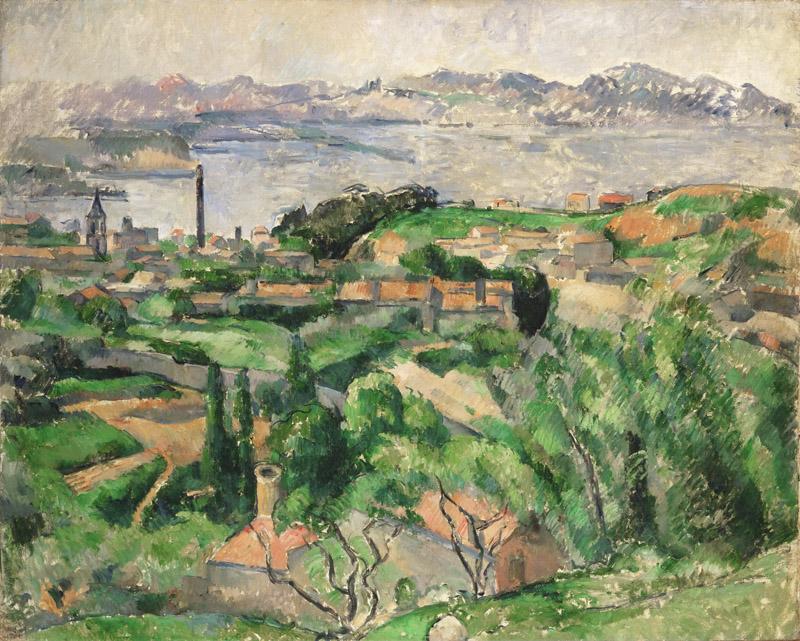 Paul Cezanne, French, 1839-1906 -- View of the Bay of Marseille with the Village of Saint-Henri