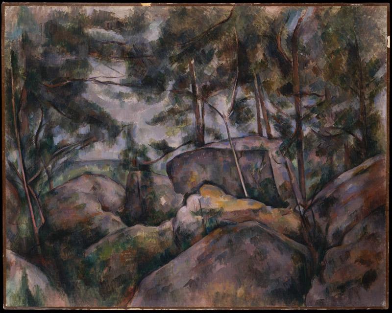 Paul Cezanne--Rocks in the Forest