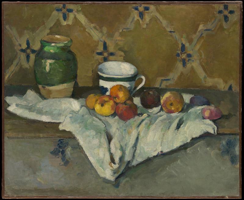 Paul Cezanne--Still Life with Jar, Cup, and Apples