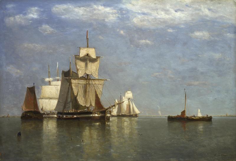 Paul Jean Clays - Ships lying off Flushing