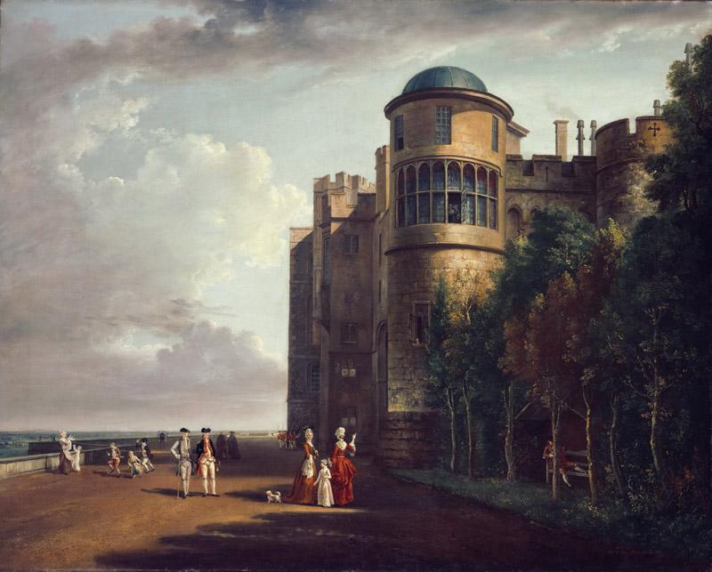 Paul Sandby, English, 1730-1809 -- The North Terrace at Windsor Castle, Looking East