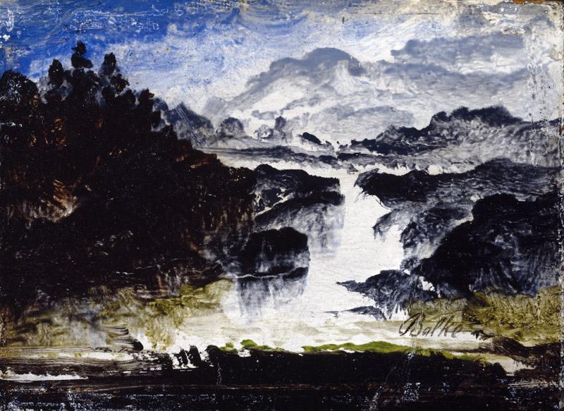 Peder Balke - A Waterfall