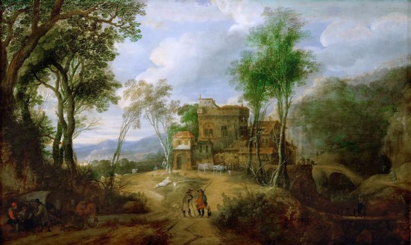 Peeter Snayers -- Mountain Landscape with Castle