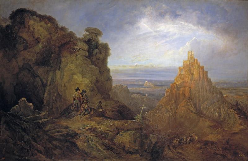 Perez Villaamil Duguet, Genaro-Vista del Castillo de Gaucin-147 cm x 224 cm