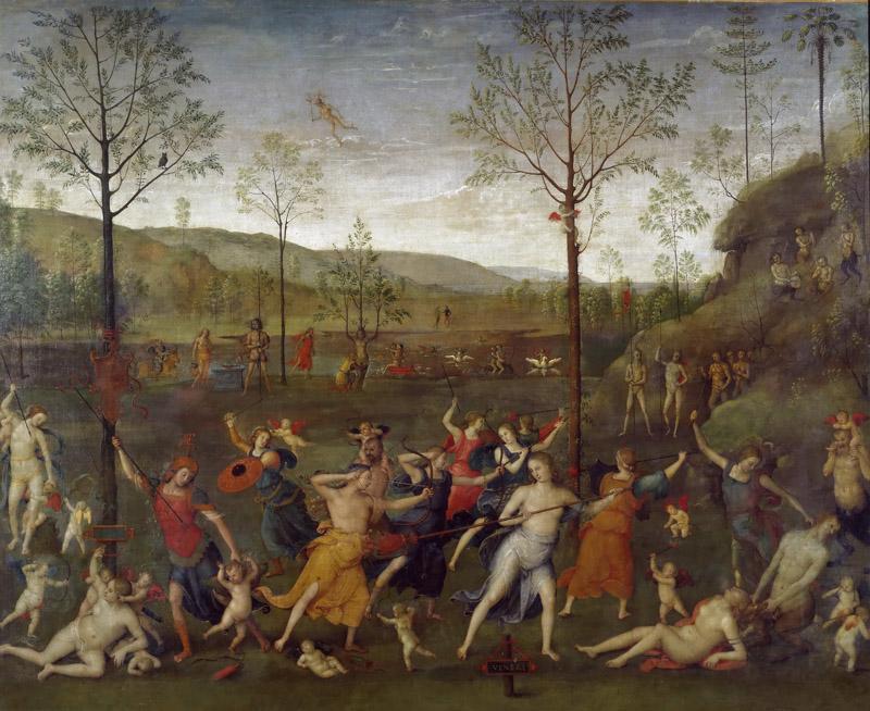 Perugino -- Combat between Love and Chastity