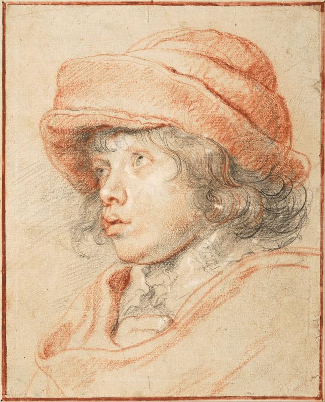 Peter Paul Rubens (1577-1640)-Rubens Son Nicolaas Wearing a Re