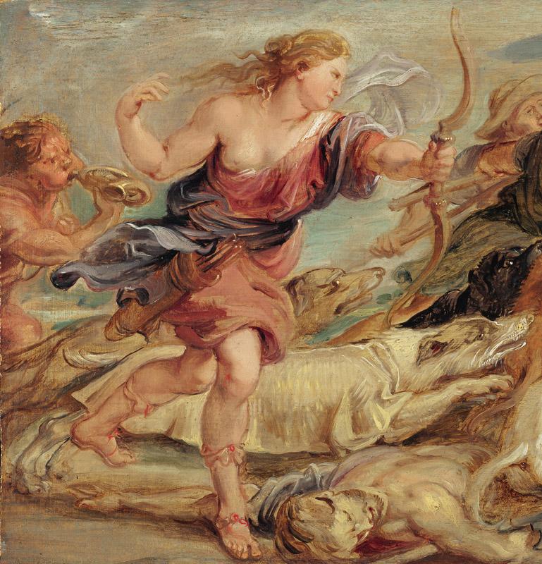 Peter Paul Rubens - The Hunt of Meleager and Atalanta, 1628, detail