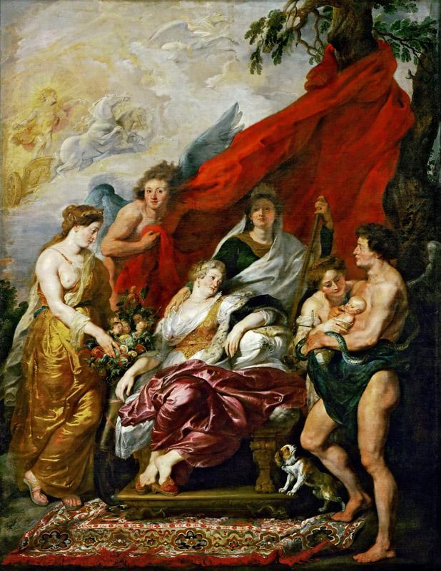 Peter Paul Rubens -- Medici Cycle- Birth of Louis XIII at Fontainebleau on September 27, 1601