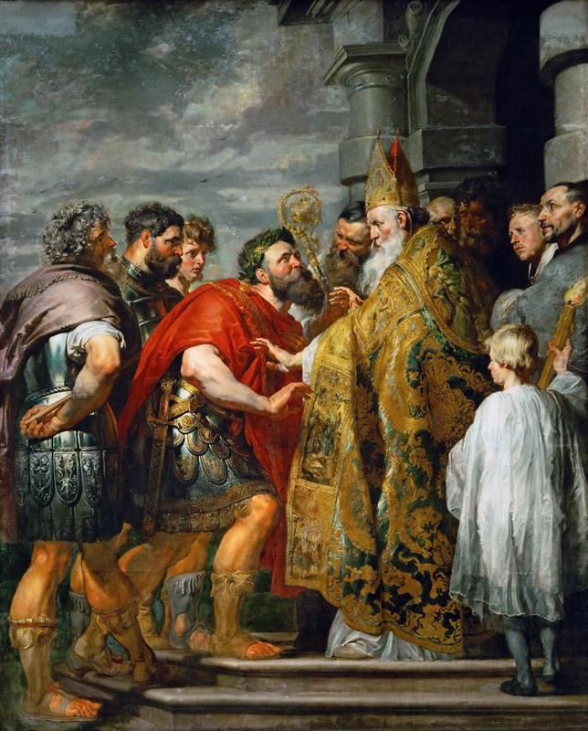 Peter Paul Rubens -- Saint Ambrosius and Emperor Theodosius