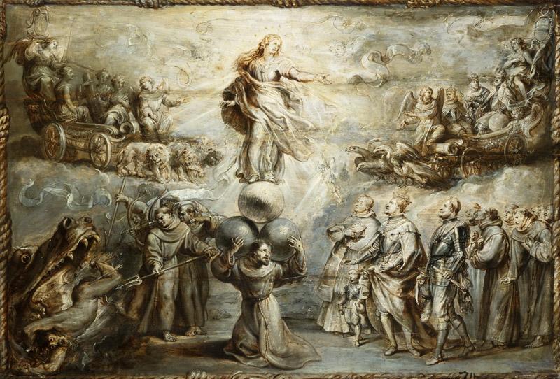 Peter Paul Rubens, Flemish (active Italy, Antwerp, and England), 1577-1640 -- Franciscan Allegory in Honor of the Immaculate Conception