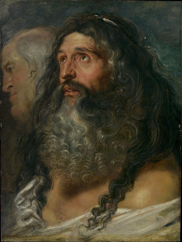 Peter Paul Rubens--Study of Two Heads