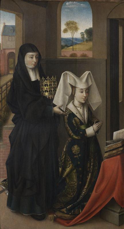 Petrus Christus - Isabella of Portugal and saint Elisabeth D