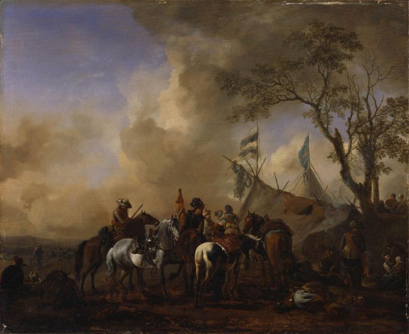 Philips Wouwerman - The Cavalry Camp, 1638-1668