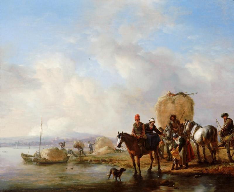 Philips Wouwerman - The Hay Wagon