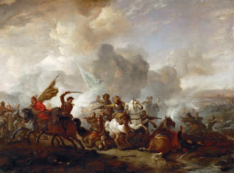 Philips Wouwerman -- A cavalry skirmish