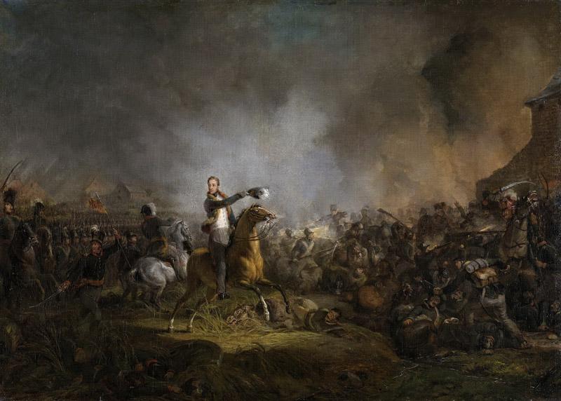 Pieneman, Jan Willem -- De prins van Oranje bij Quatre Bras, 16 juni 1815