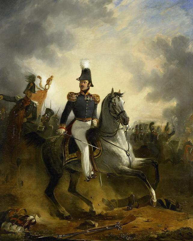 Pieneman, Nicolaas -- Luitenant-generaal Frederik Knotzer in de slag bij Houthalen, gedurende de Tiendaagse Veldtocht, 1831