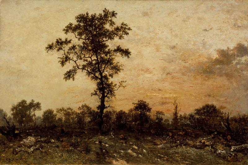 Pierre Etienne Theodore Rousseau - Edge of the Forest, Sun Setting