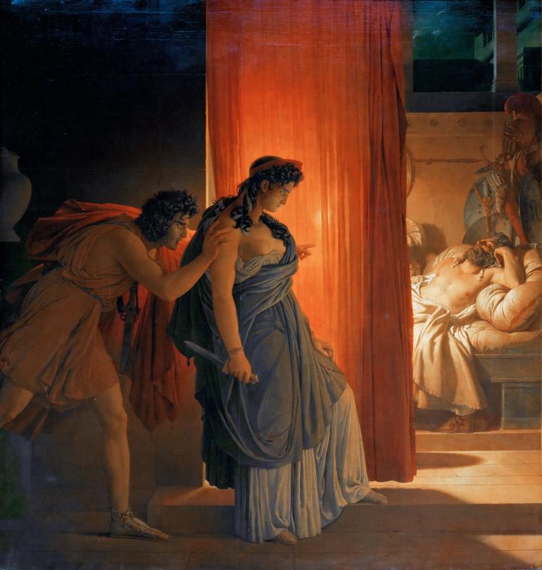 Pierre Guerin (1774-1833) -- Clytemnestra Hesitating to Strike Agamemnon in His Sleep
