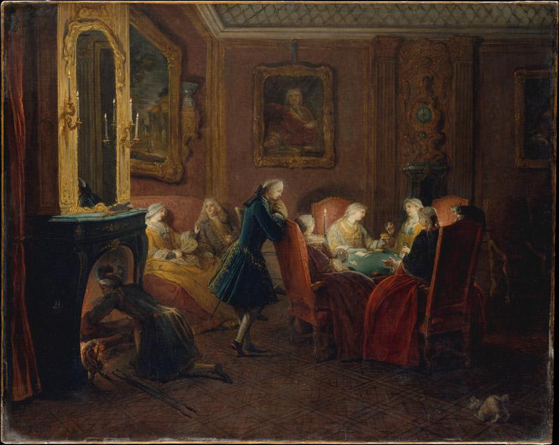Pierre Louis Dumesnil the Younger--Card Players in a Drawing Room