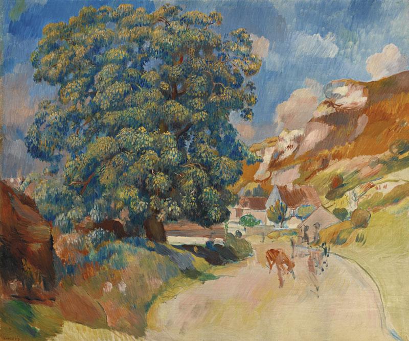 Pierre-Auguste Renoir-LE GRAND ARBRE AU BORD DE LA ROUTE