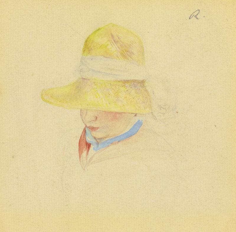 Pierre-Auguste Renoir-Madame Renoir au chapeau