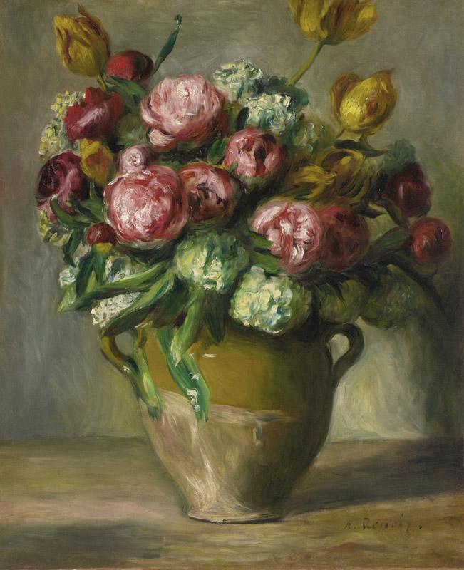 Pierre-Auguste Renoir-VASE DE PIVOINES