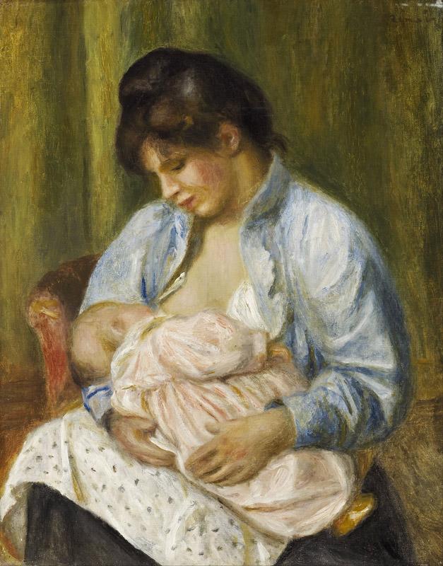 Pierre-Auguste Renoir - A Woman Nursing a Child