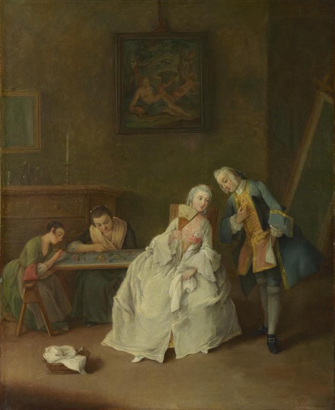 Pietro Longhi - A Lady receiving a Cavalier