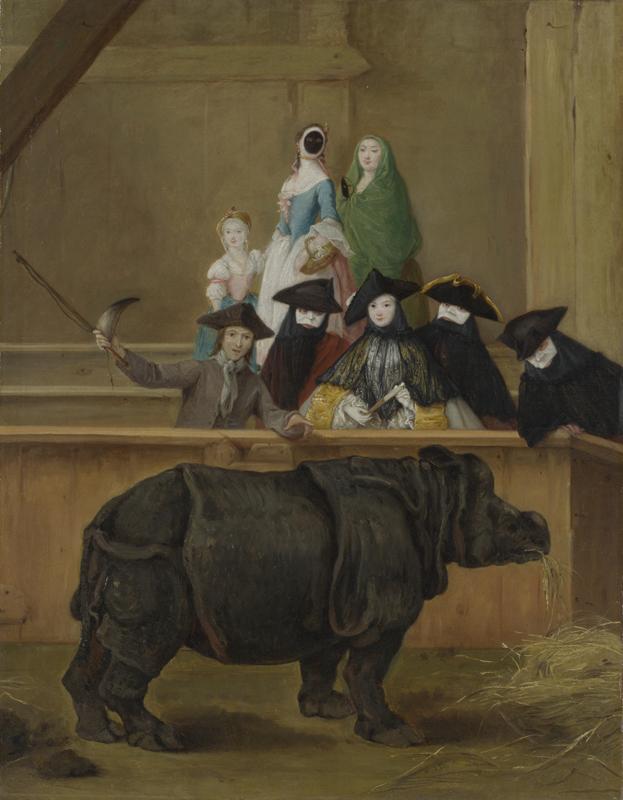 Pietro Longhi - Exhibition of a Rhinoceros at Venice