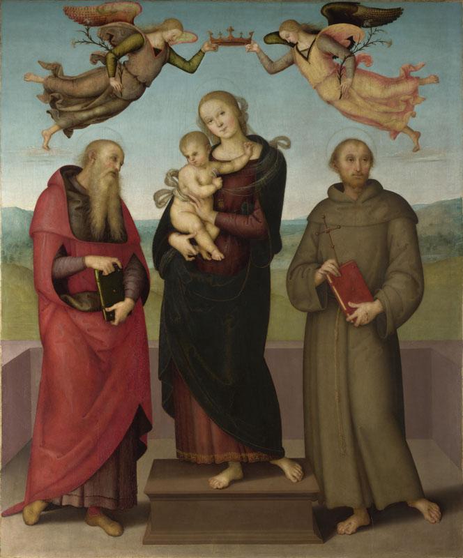 Pietro Perugino - The Virgin and Child with Saints Jerome and Francis