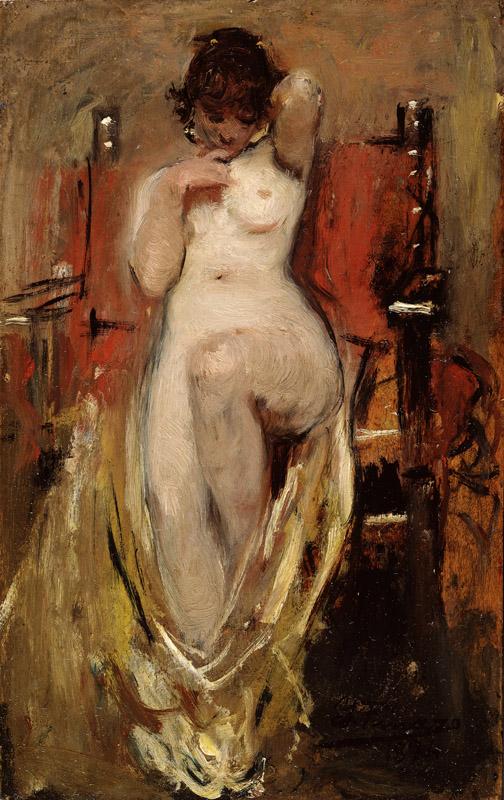 Pinazo Camarlench, Ignacio-Desnudo femenino-31 cm x 20 cm