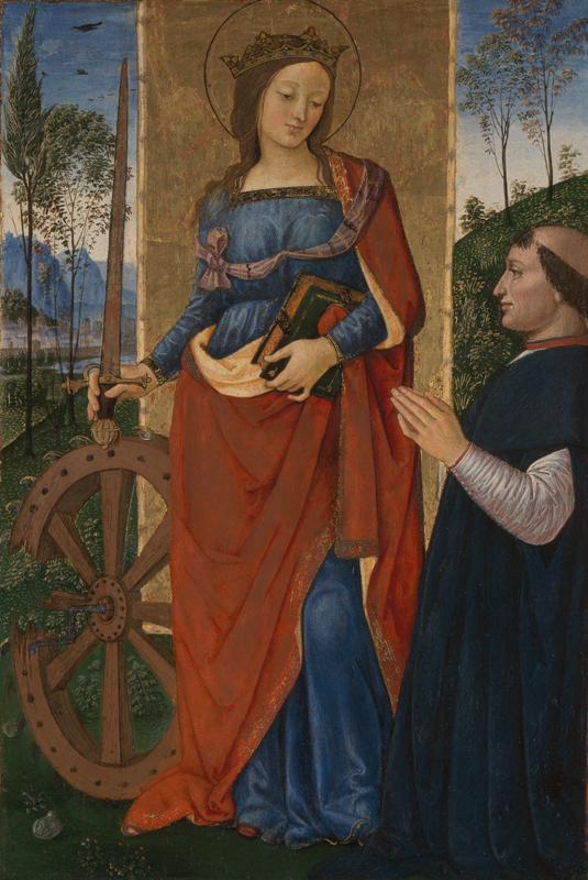 Pintoricchio - Saint Catherine of Alexandria with a Donor